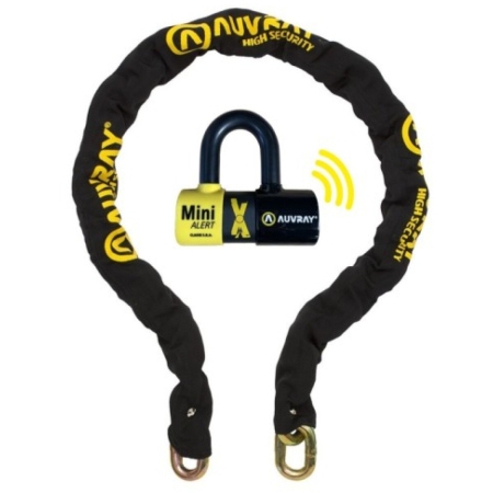 Chaine Auvray SRA Xtrem + Bloque Disque Mini U Alarme - Chaine AUVRAY