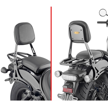 Sissy Bar Givi TS1194B Pour Honda CMX 1100 Rebel (2021+)