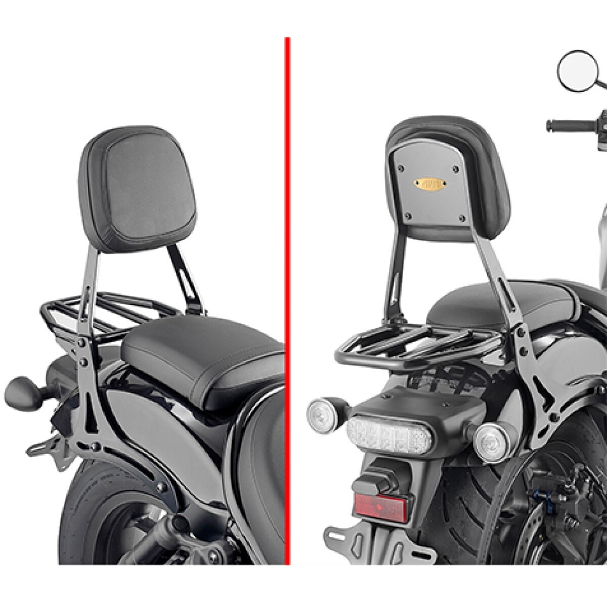 Sissy Bar Givi TS1194B Pour Honda CMX 1100 Rebel (2021+)