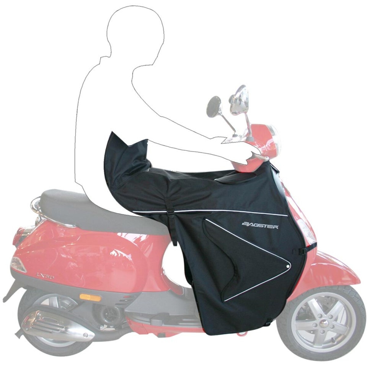 Tablier Bagster Boomerang Piaggio Vespa LX 50 / 125 (2005-2012) Noir