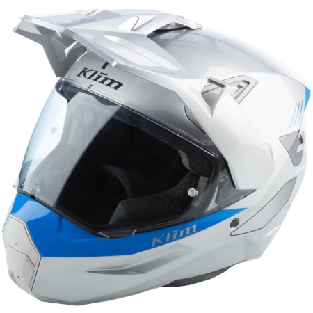 Casque Klim X1 Alpha Carbon Concept Gris Bleu Brillant - Casque Intégral KLIM