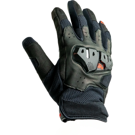 Gants Tekride Pulse Noir Rouge Fluo - Gants Moto TEKRIDE