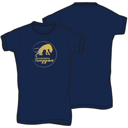 Tee-shirt Femme Furygan Corpo Lady TS Logo Navy Or