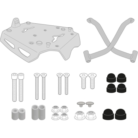 Support Top Case Kappa KRA8209 Pour Moto Guzzi V85 TT (2024+) Alu