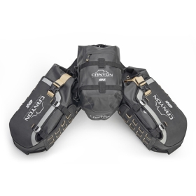 Ensemble Givi Sacoches + Base GRT721B Canyon 2x16L + 12L