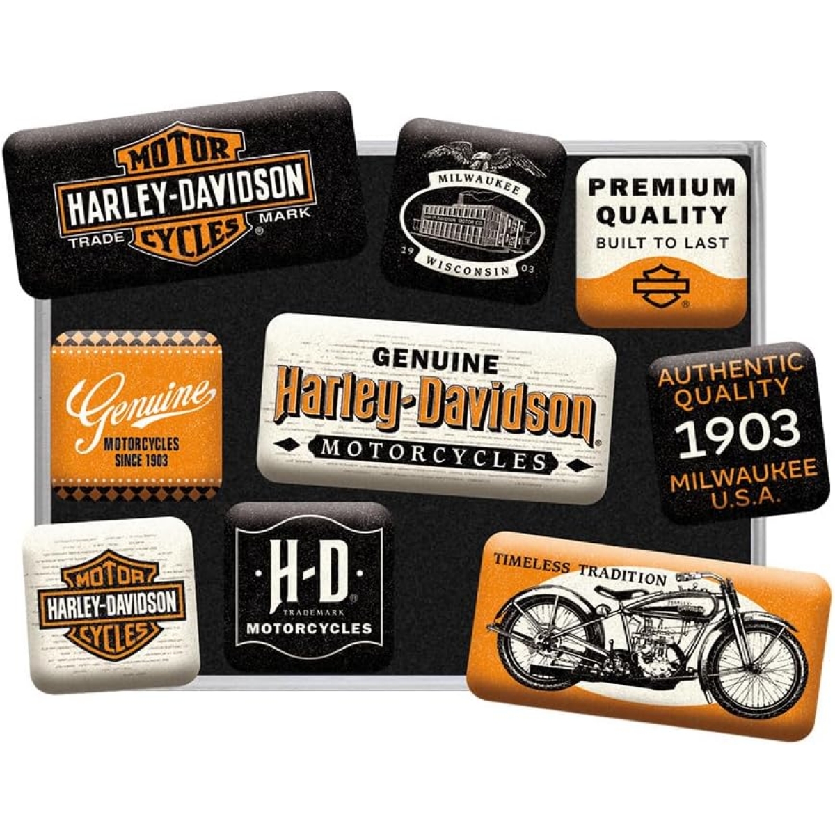 Magnet Harley-Davidson Motorcylces Milwaukee Nostalgic Art