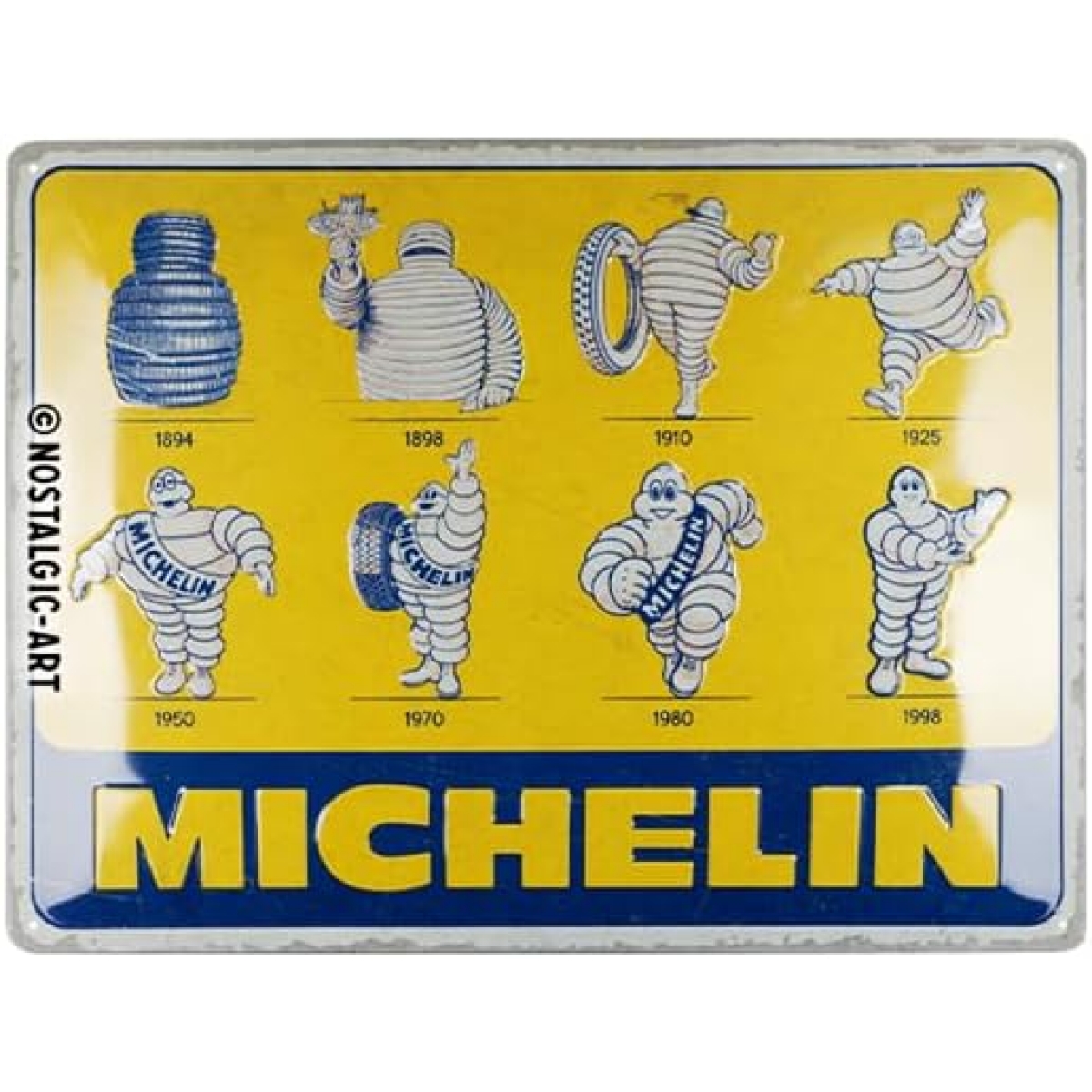 Magnet Michelin Logo Evolution Nostalgic Art
