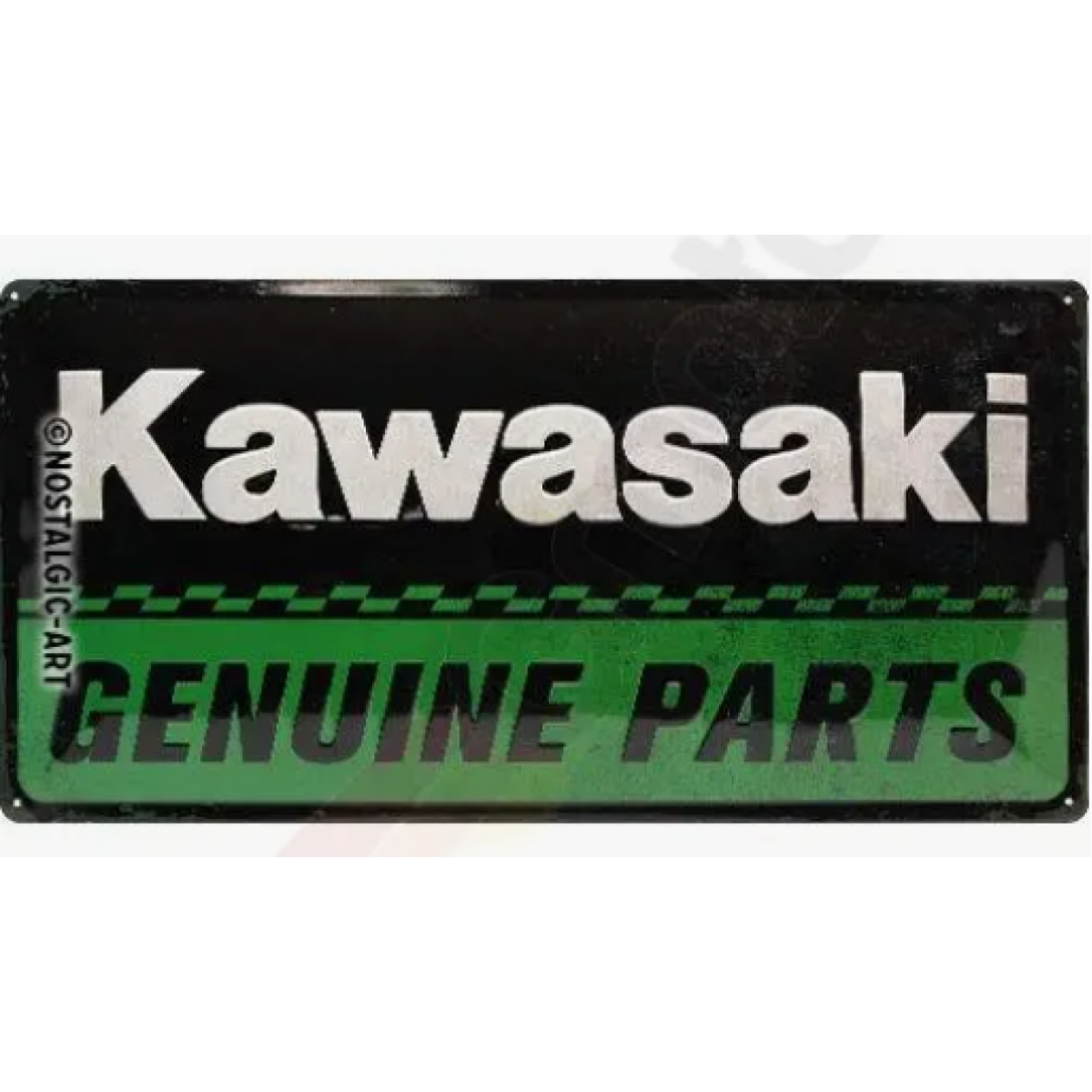 Plaque Métal Nostalgic Art Kawasaki Genuine Parts 25x50cm