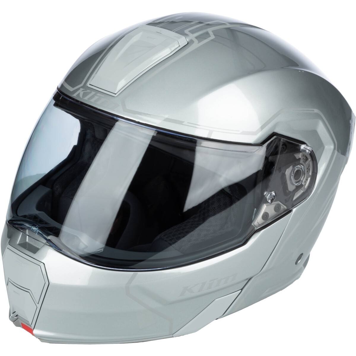 Casque Klim GT1 Expedition Metallic Gris Blanc Brillant