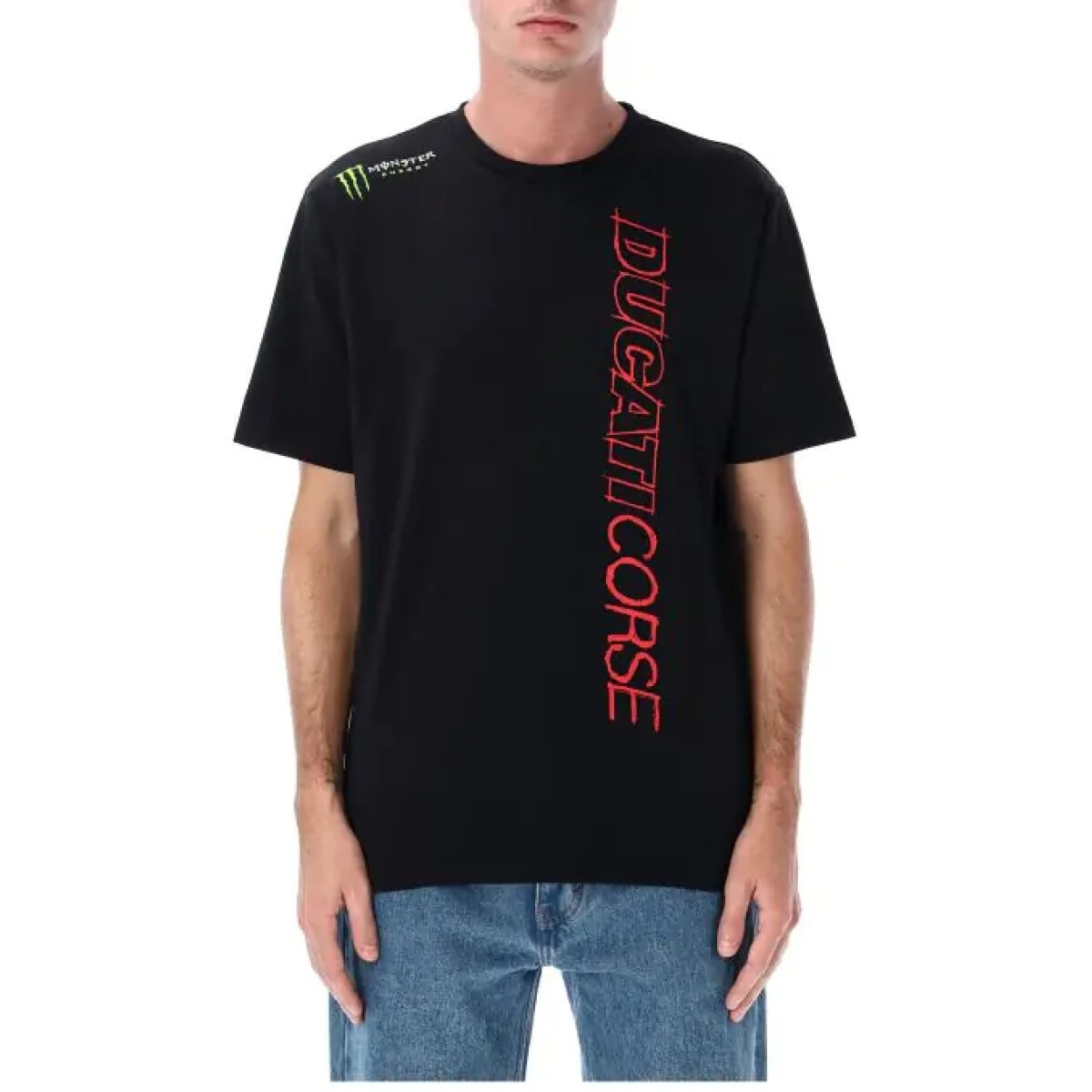 T-shirt Ducati Dual Monster Vertical Noir