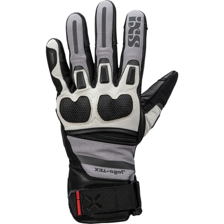 Gants IXS Montevideo ST Court Noir Gris Clair