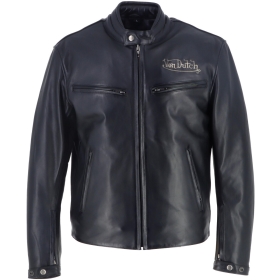 Blouson Helstons Von Dutch Basic Cuir Rag Noir
