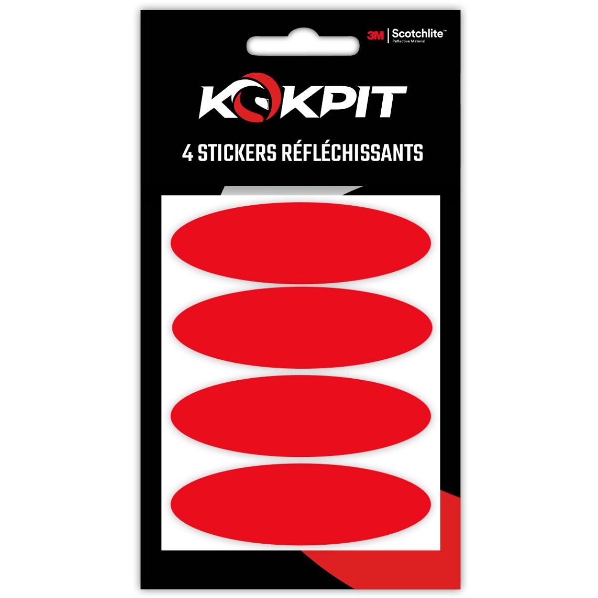 Stickers Réfléchissants Casque Kokpit Rouge 3M