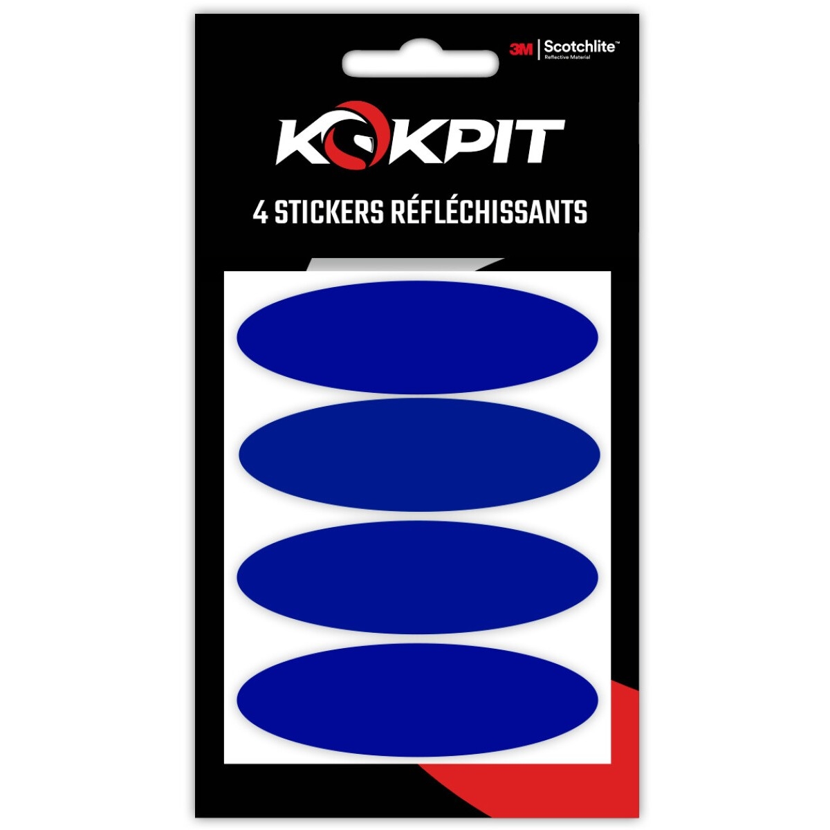 Stickers Réfléchissants Casque Kokpit Bleu 3M