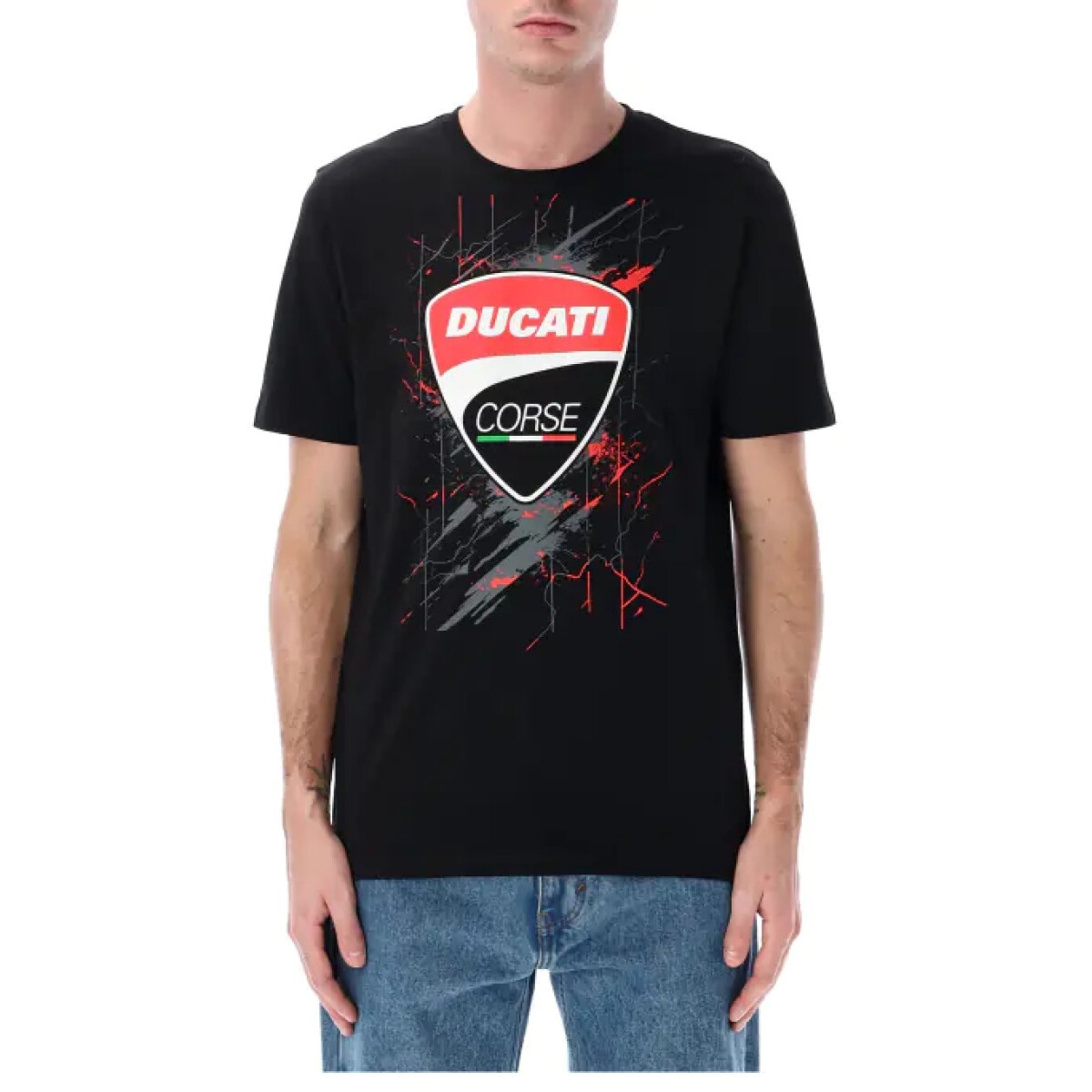 T-Shirt Ducati Scratched 2025 Noir
