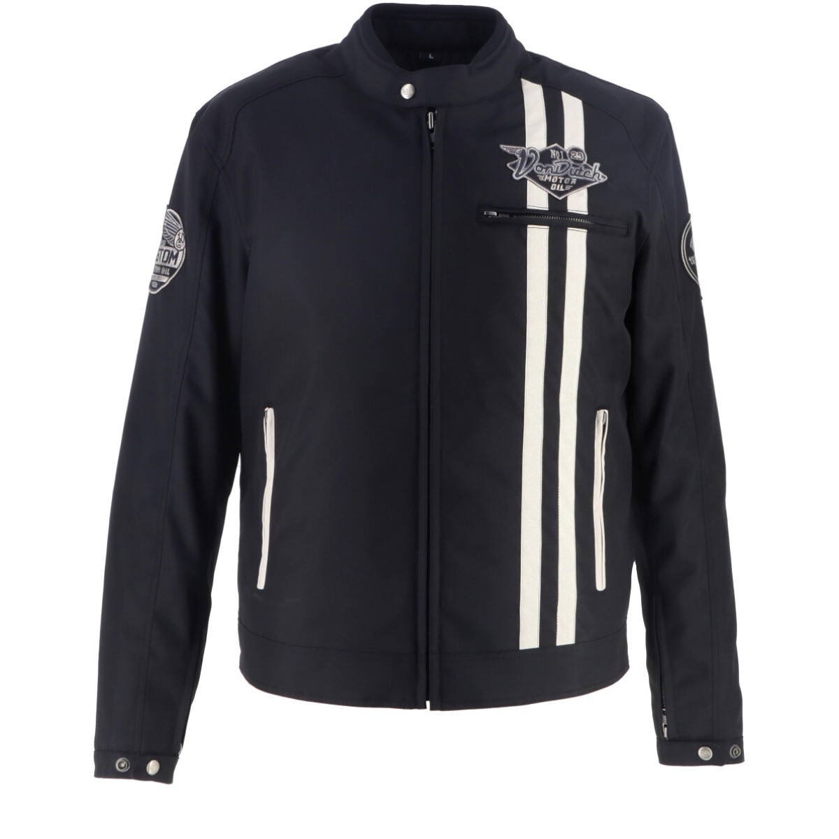 Blouson Helstons Von Dutch Speed Racer Noir Beige