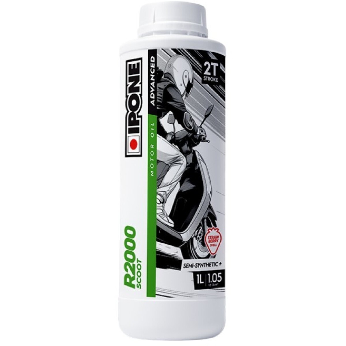 Huile Moteur Ipone R2000 Scoot Advanced Fraise - 1 Litre