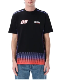 T-Shirt Pritelli Jorge Martin Dual Aprilia Gradient Bottom Noir