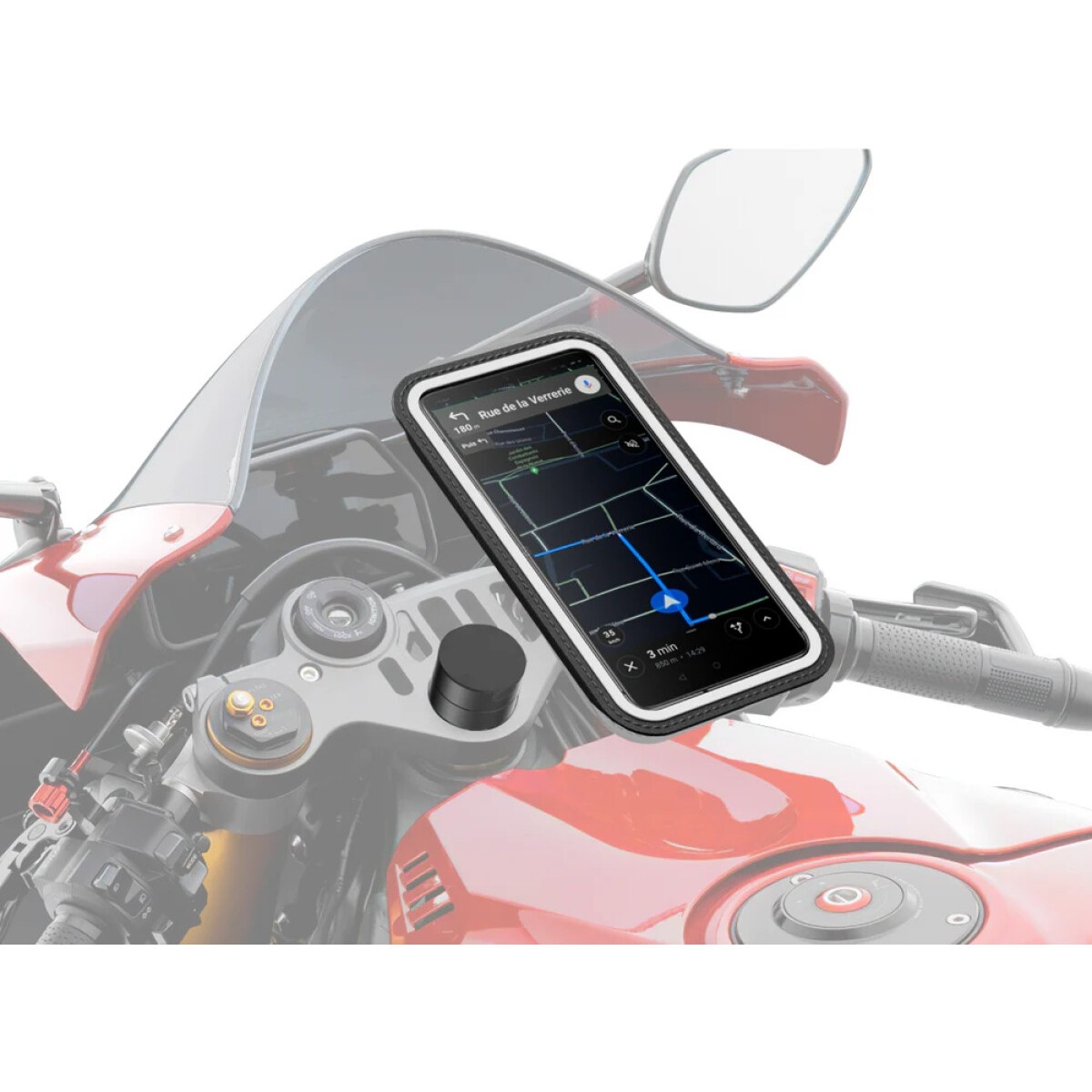 Support Smartphone Shapeheart Stem Magnétique Demi-Guidon + Pochette