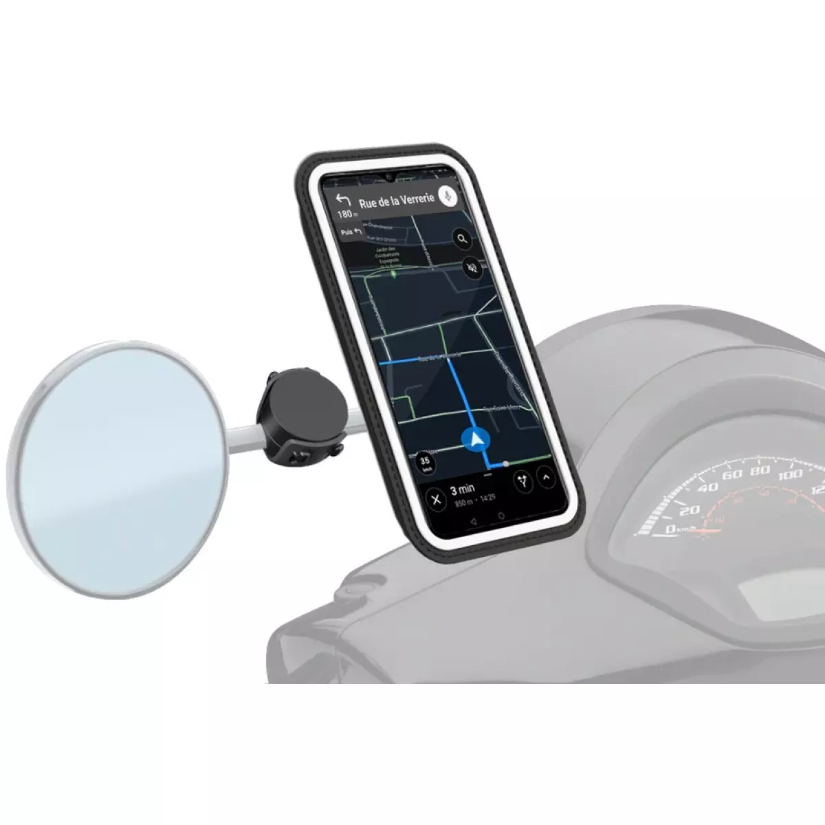 Support Smartphone Shapeheart Magnétique Strap Pour Rétroviseur + Pochette