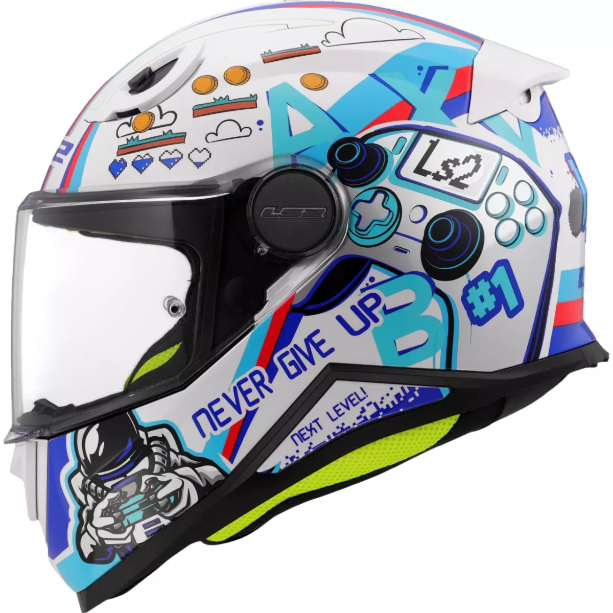 Casque Enfant Ls2 FF812 Kid Next Level Blanc