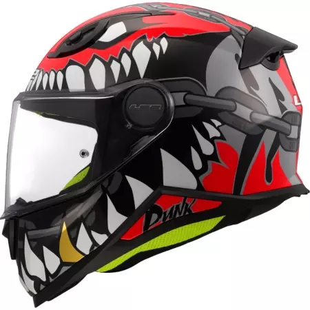 Casque Enfant Ls2 FF812 Kid Punk Gris Rouge