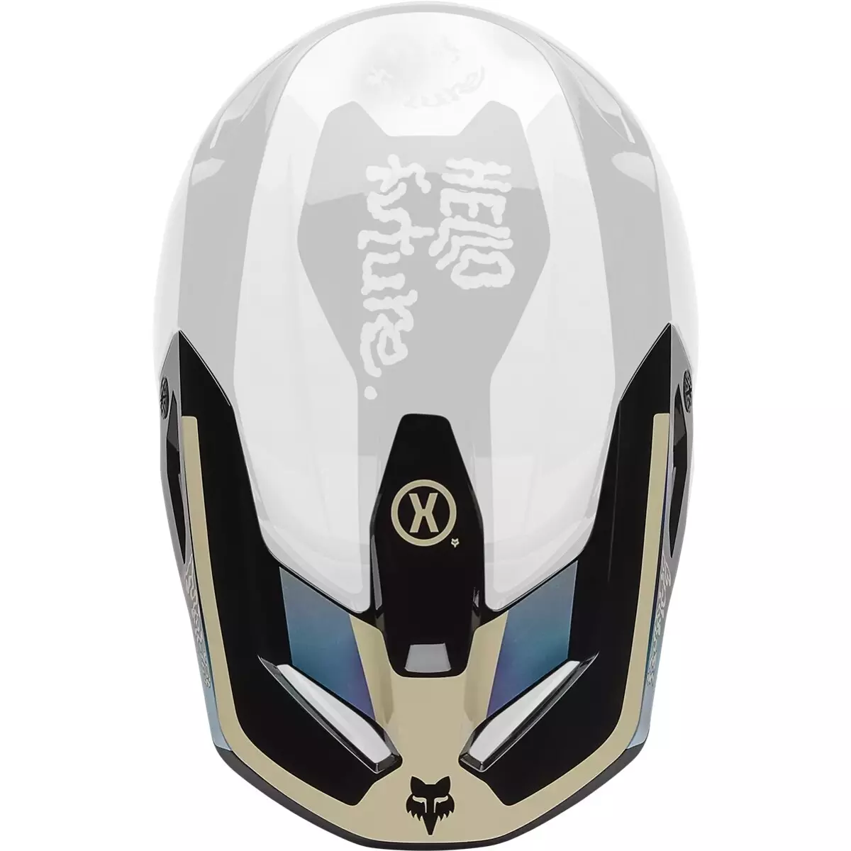 Casquette De Casque Cross Fox V1 Hello Future Noir