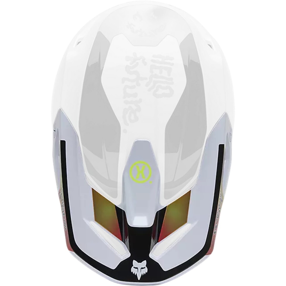 Casquette De Casque Cross Fox V1 Hello Future Blanc