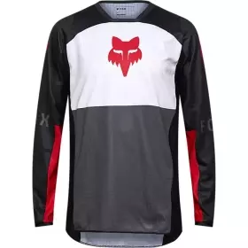 Maillot Cross Fox 180 Flow Blanc Rouge