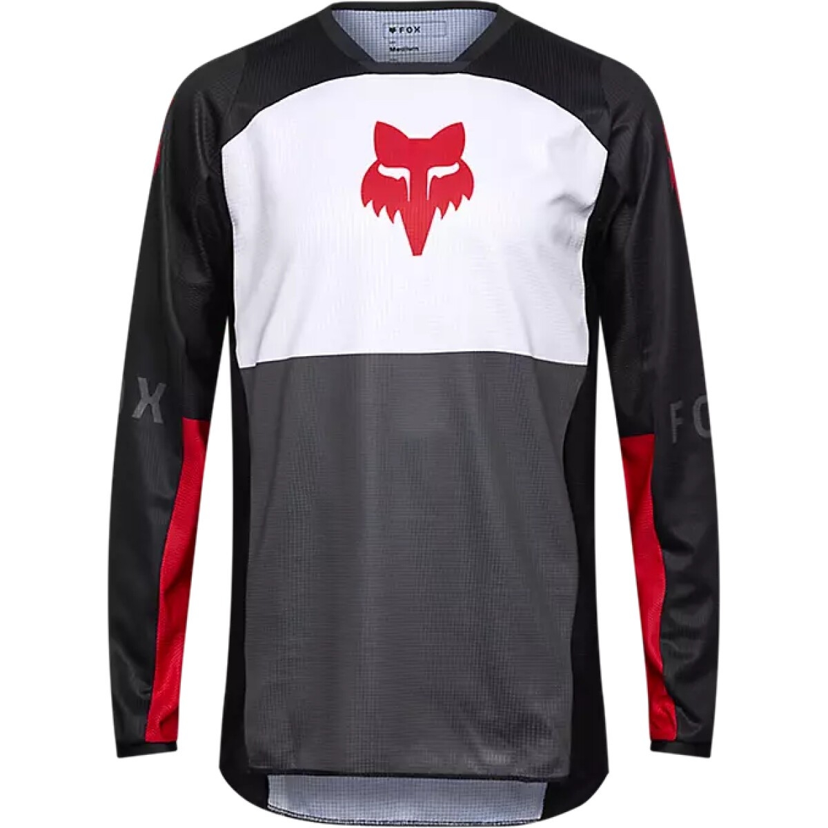 Maillot Cross Fox 180 Flow Blanc Rouge