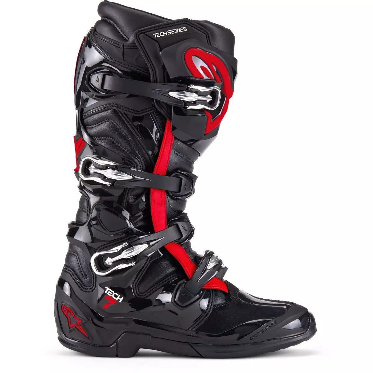 Bottes Cross Alpinestars 25 Tech 7 Noir Rouge Fluo