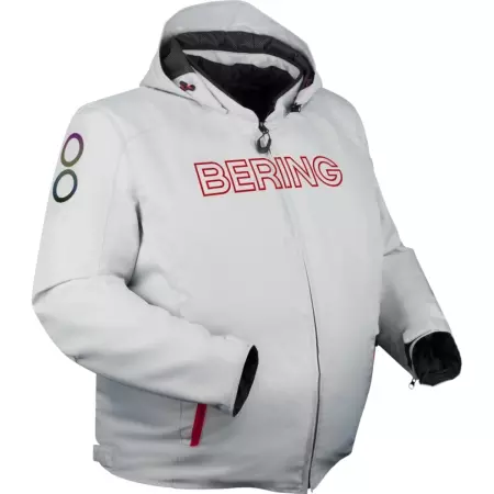 Blouson Bering Warwick Grande Taille Gris Clair Rouge