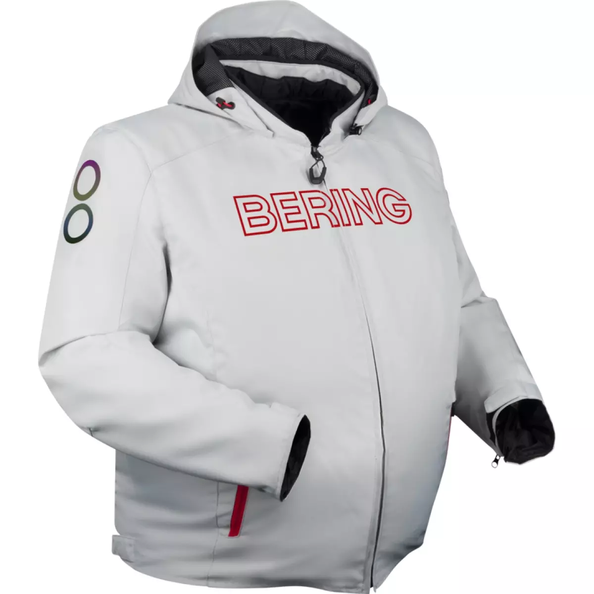 Blouson Bering Warwick Grande Taille Gris Clair Rouge