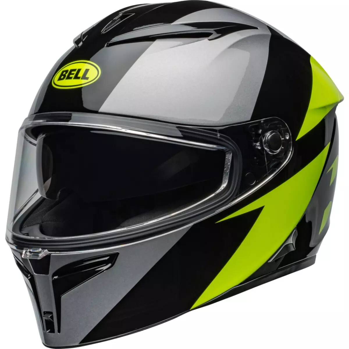 Casque Bell Lithium Shear Noir Gris Jaune Brillant