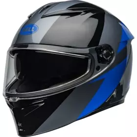 Casque Bell Lithium Shear Noir Gris Bleu Brillant