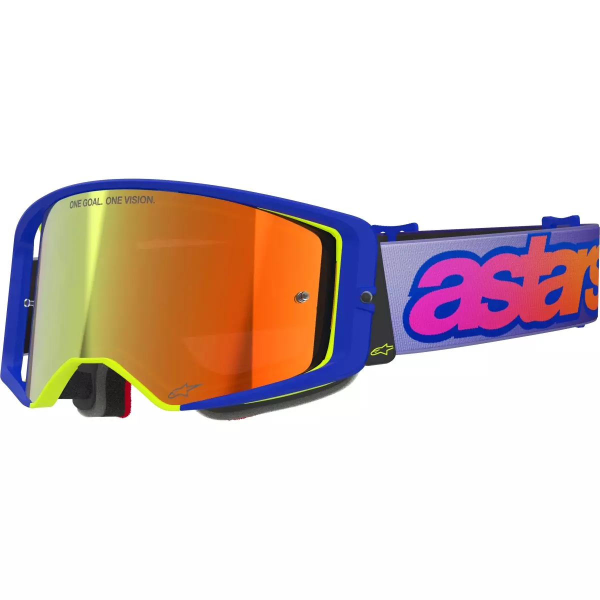 Masque Cross Alpinestars Supertech Vision Vista Bleu Jaune Violet Rouge