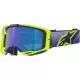 Masque Cross Alpinestars Vision 8 Corp Violet Jaune Fluo Mirror Bleu