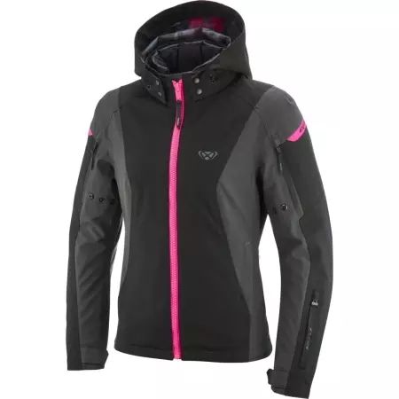 Blouson Femme Ixon Lady Burning Anthracite Noir Rose