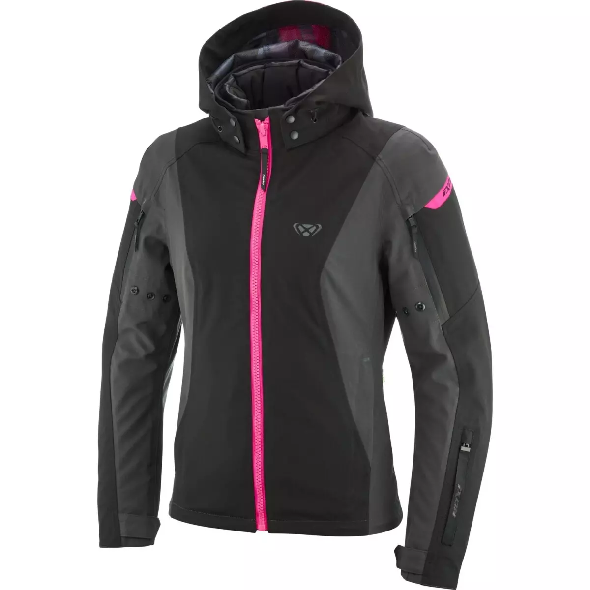 Blouson Femme Ixon Lady Burning Anthracite Noir Rose