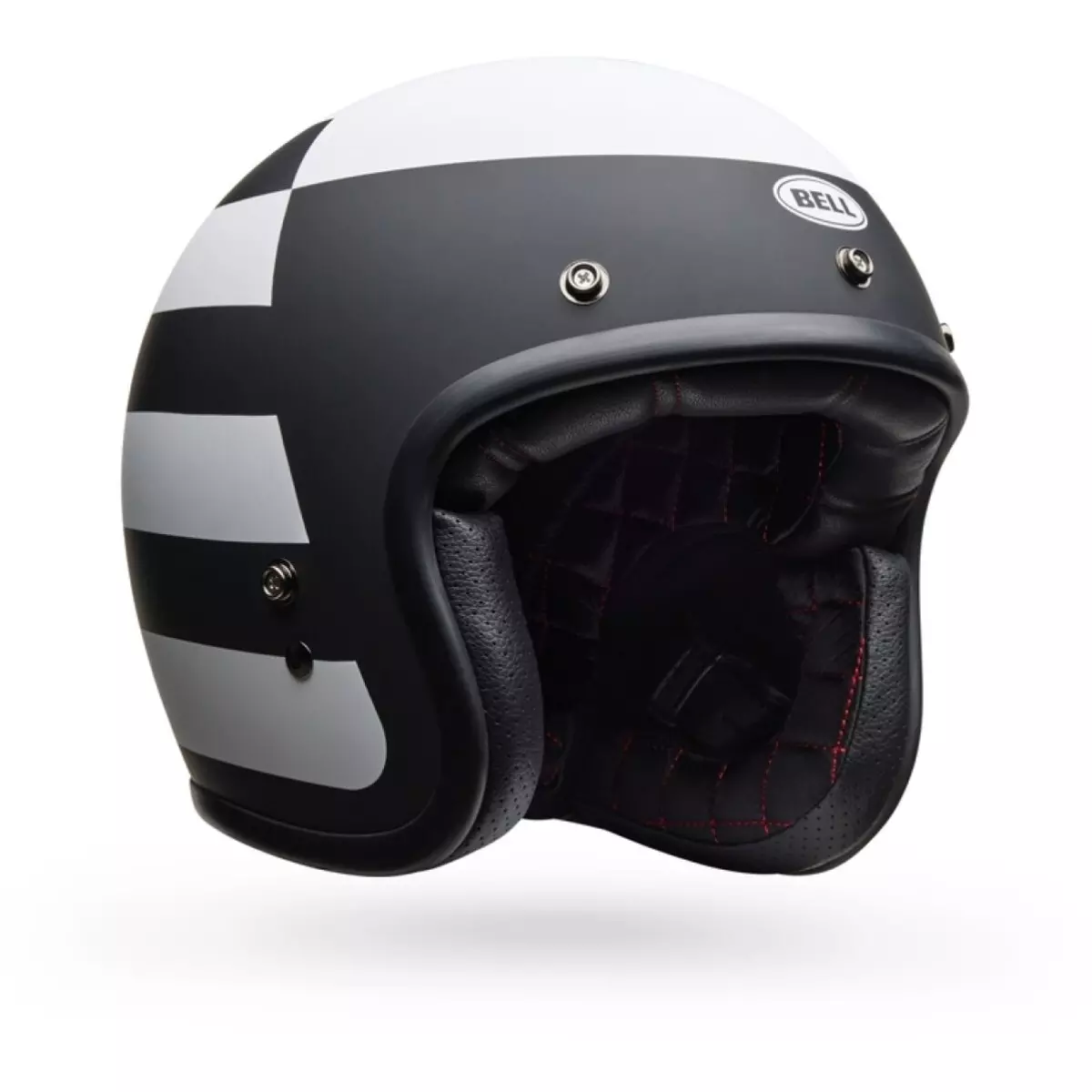 Casque Bell Custom 500 Parlor Noir Blan Mat