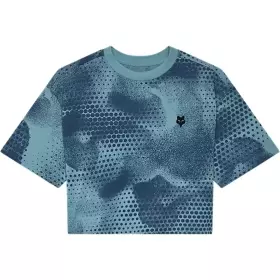 T-Shirt Femme Fox AOP Oversized Crop Tech Vintage Wash