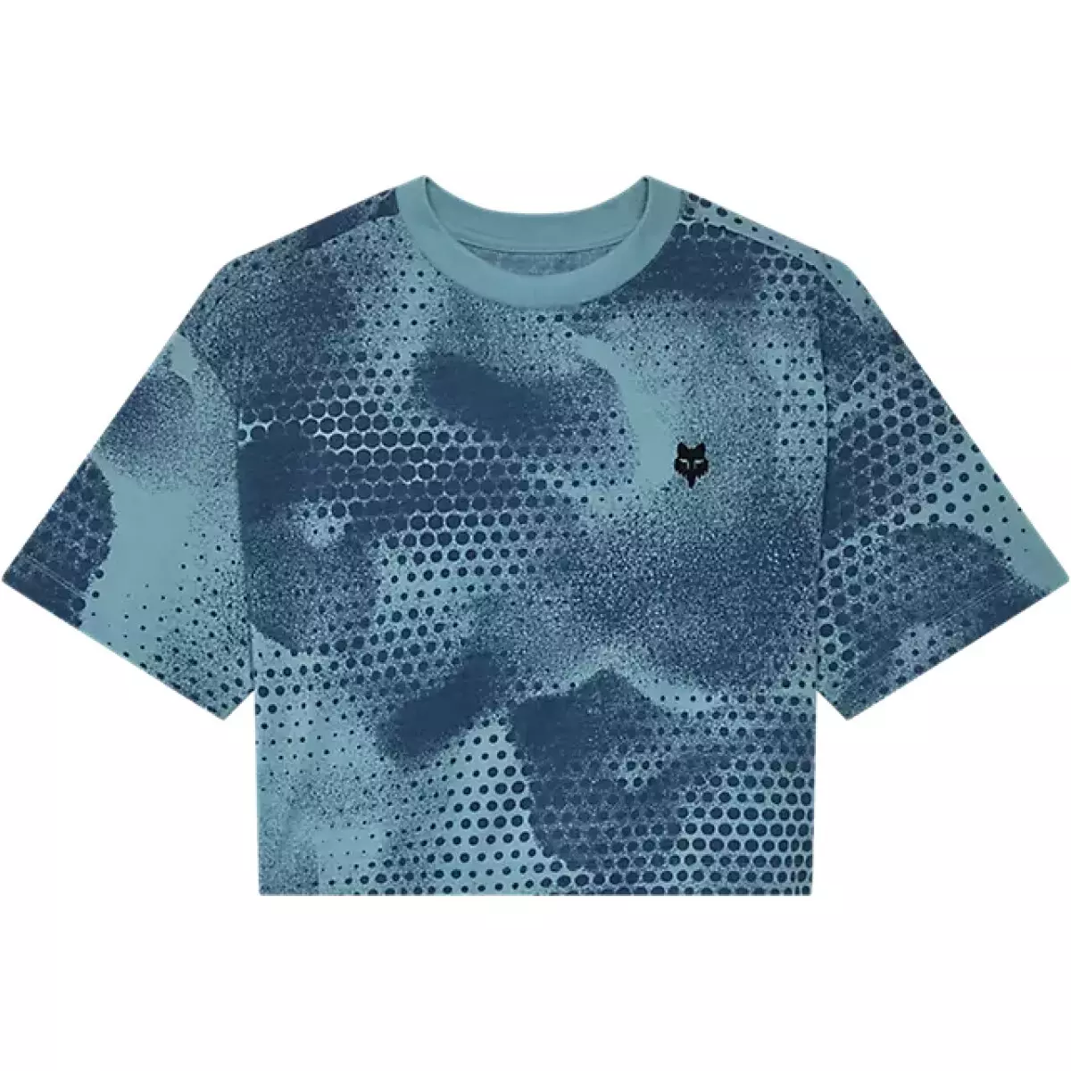 T-Shirt Femme Fox AOP Oversized Crop Tech Vintage Wash