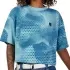 T-Shirt Femme Fox AOP Oversized Crop Tech Vintage Wash