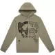 Sweat Fox Image Skull Fleece Po Vert