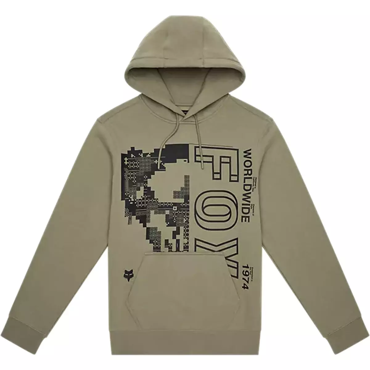 Sweat Fox Image Skull Fleece Po Vert