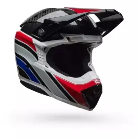 Casque Cross Bell Moto-10 Spherical RSD Old Glory Rouge Bleu Brillant