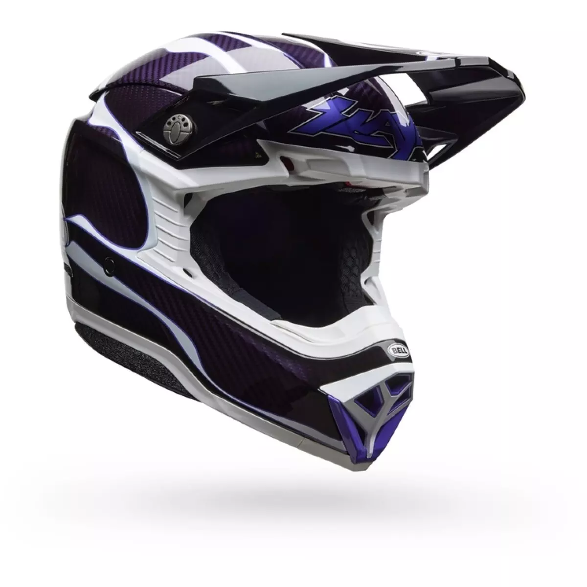Casque Cross Bell Moto-10 Spherical SlayCo 25 Noir Blanc Brillant