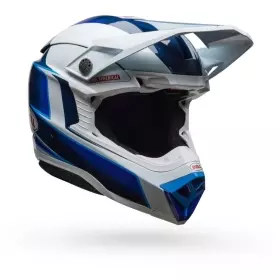 Casque Cross Bell Moto-10 Spherical Tomac 25 Bleu Blanc Brillant