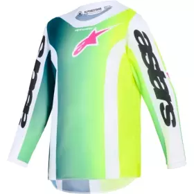Maillot Cross Enfant Alpinestars Fluid Portl Vert Blanc Noir