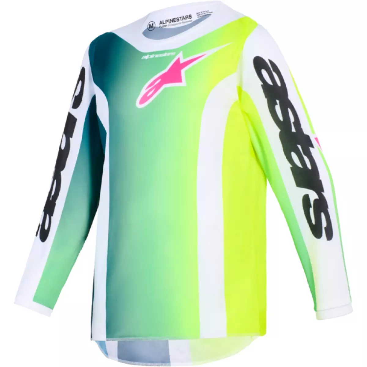 Maillot Cross Enfant Alpinestars Fluid Portl Vert Blanc Noir